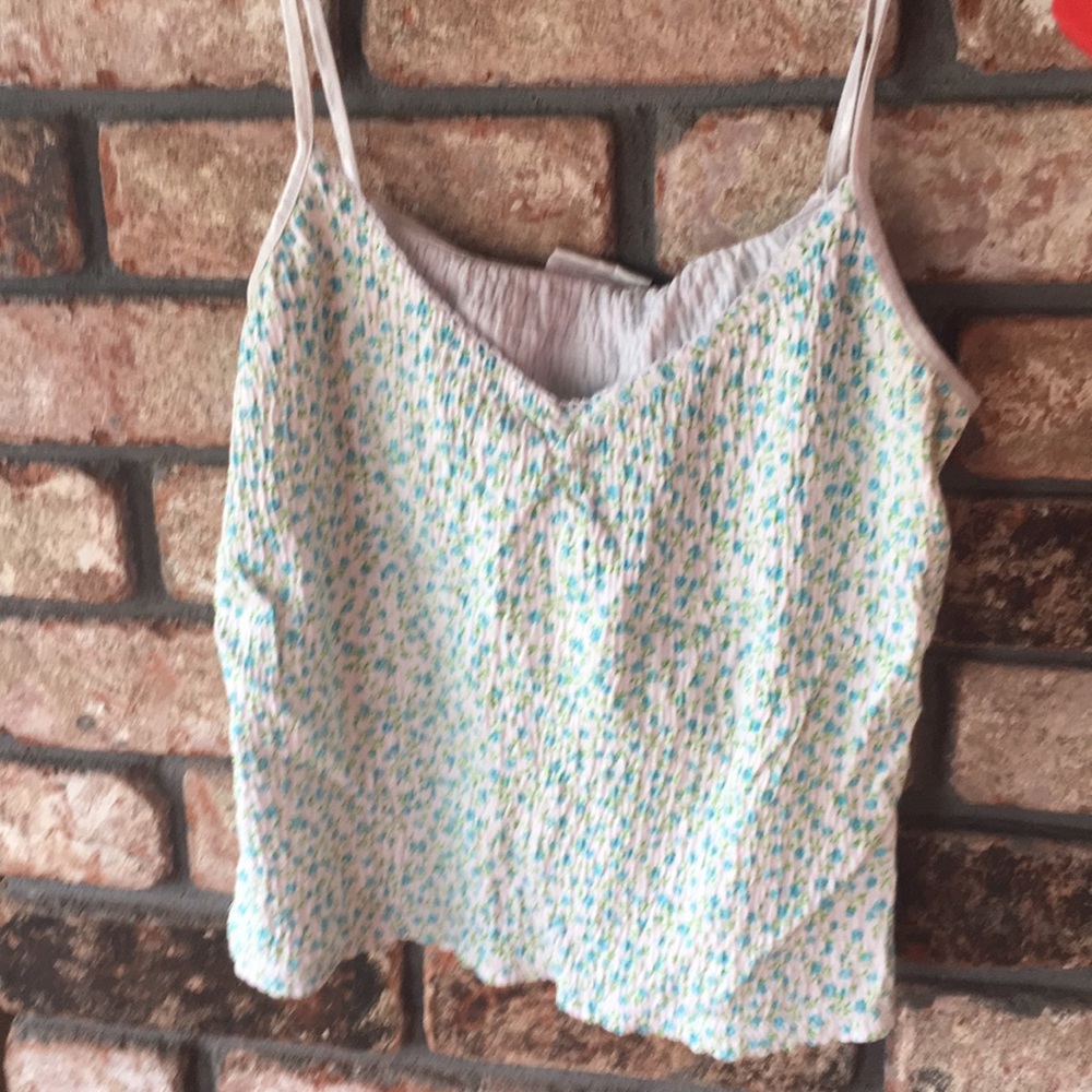 One of kind pastel floral take top